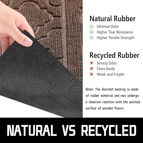 Miniatura 6 de Yimobra Tapete para puerta de entrada, resistente y resistente para la entrada del hogar, garaje y jardín, antideslizante, resistente a la