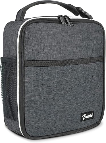 Miniatura 9 de Tirrinia Lonchera aislada para hombres y mujeres, bolsa térmica portátil pequeña para oficina, trabajo, picnic, lonchera compacta reutilizable para