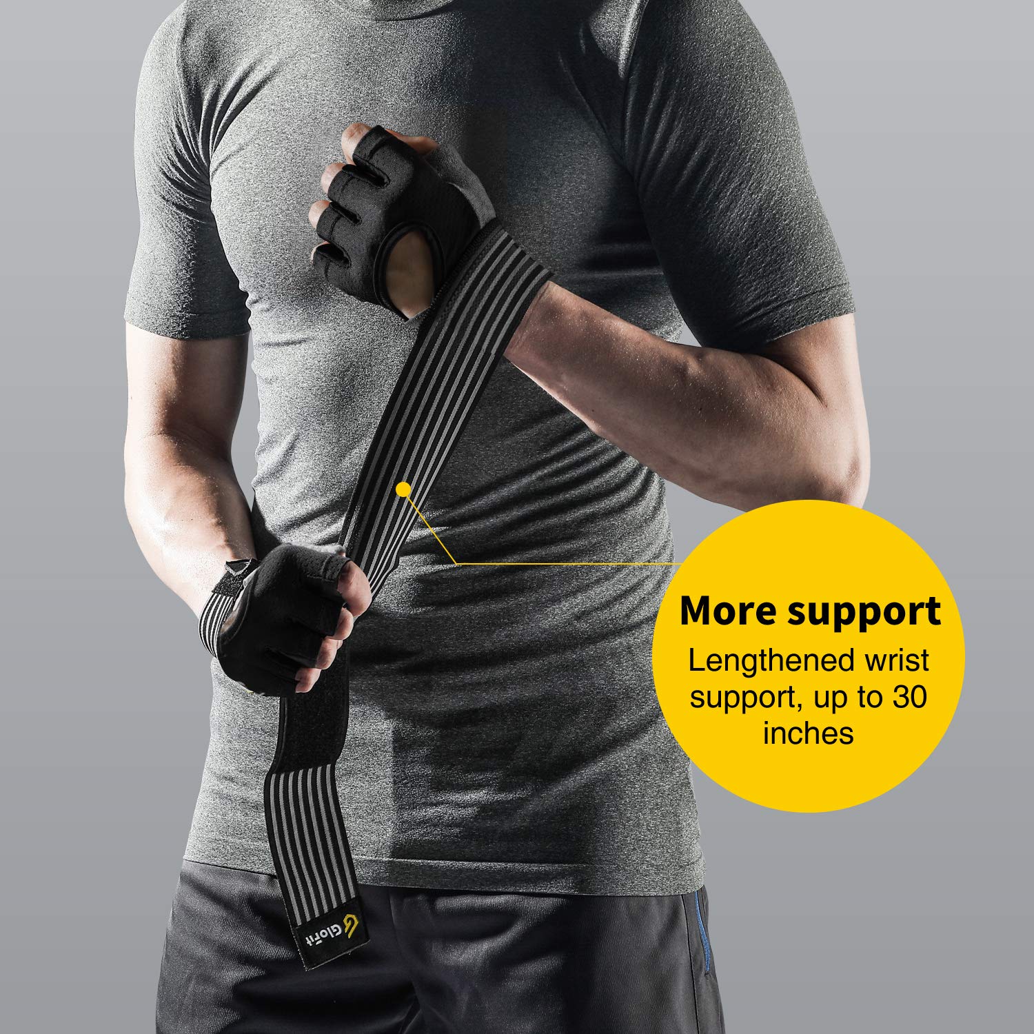 Gants de gymnastique, gants d'haltérophilie à doigt complet avec Support de poignet pour exercices lourds, entraînement physique, haltère de musculation  18