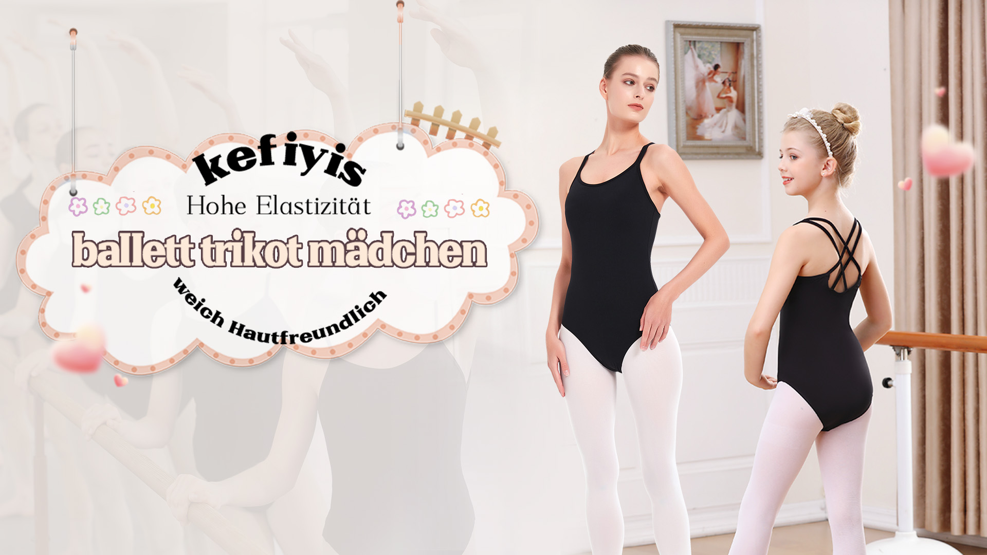 Sale% Mädchen Langarm Ballettbody Trikot Ballettanzug Balletttrikot