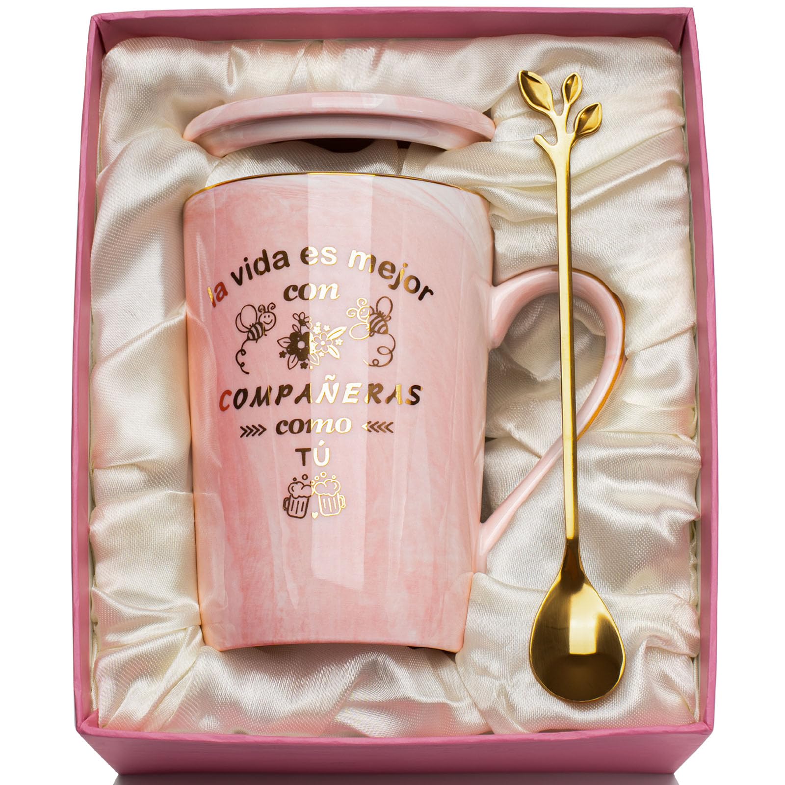 Regalo Dia de la Madre, Regalos para Madres, Regalo Cumpleaños Madre Taza, Regalo Mamá Regalos Día de la Madre Regalo Original, 400ml Ceramica Taza, con Tarjeta, Cuchara Caja de Regalo — view 12