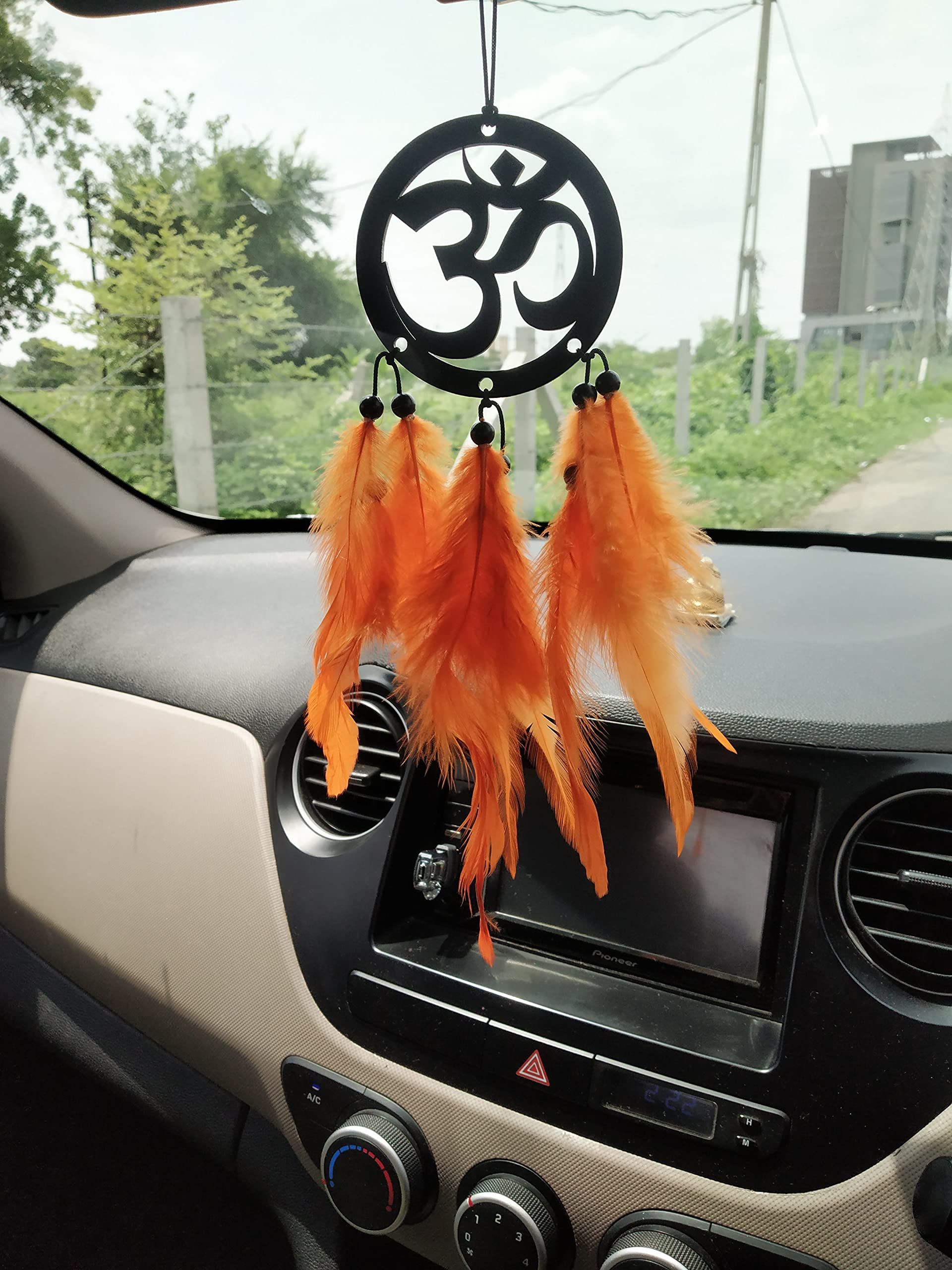 OFFER WORLD Dream Catcher OM Theme Hand Made, Wall Decor and Car Hanging Made with Acrylic (11 X 22)