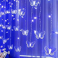 Vista 13 de 120 luces LED de mariposa con enchufe USB, 20 pies, 8 modos de luciérnaga, luces parpadeantes con temporizador Romte, luces de alambre