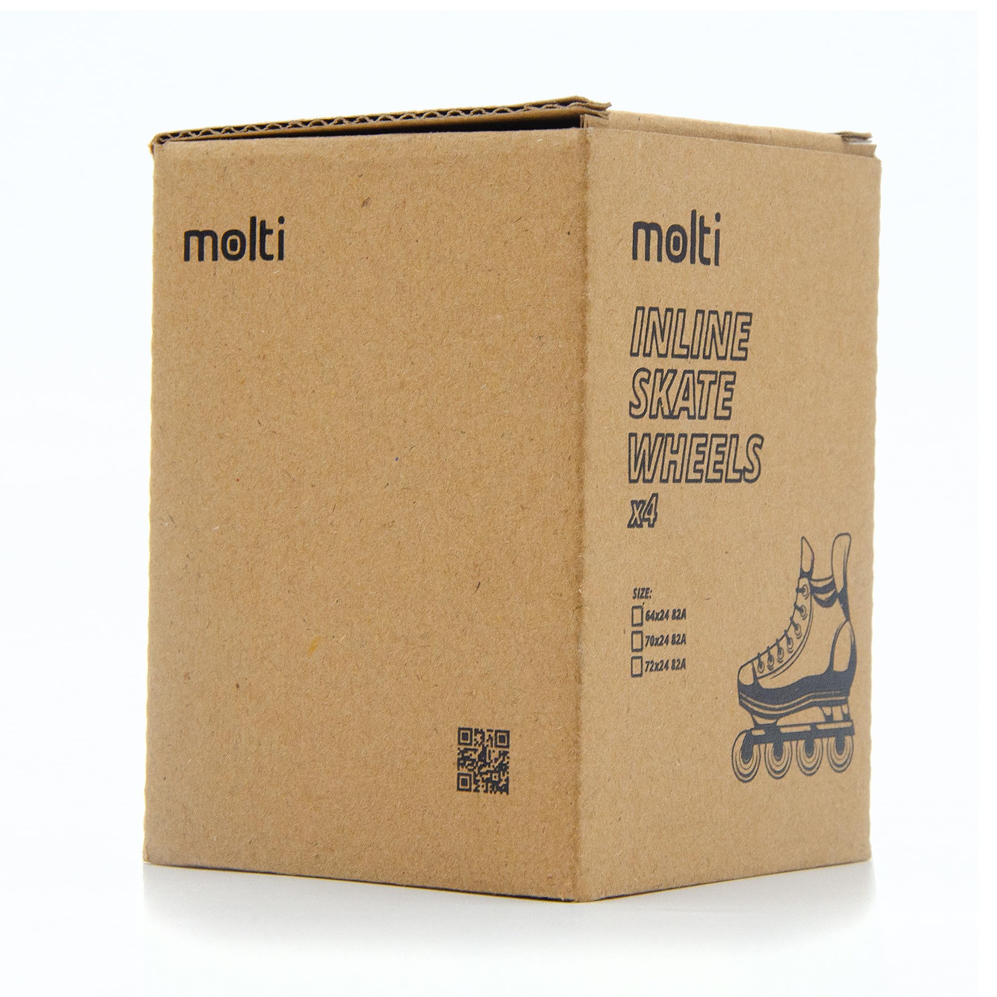 molti Räder mit Kugellager MOLTI ABEC9 8er- Pack Indoor-/Outdoor-Rollschuh Räder Inlin-Skates Freizeitspaß (weiß, 64 mm)
