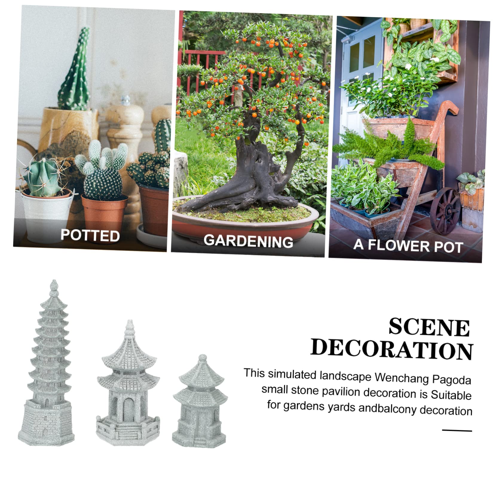 jojofuny Resina giapponese Shinto Torii Cancello in miniatura Acquario Torii Ornamento Zen Accessori Giardino Acquario Ponte Decorazione Paesaggio