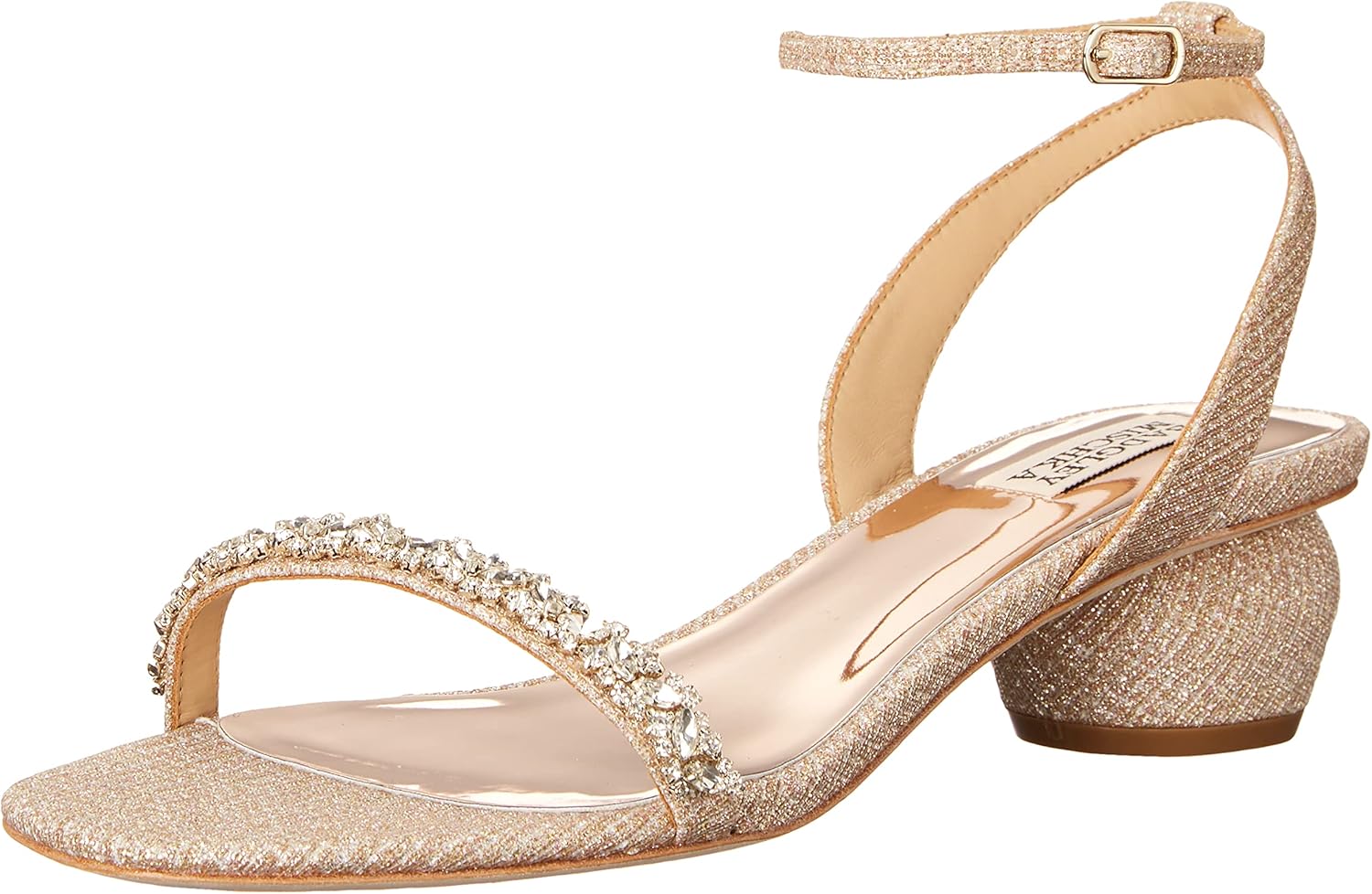 Badgley Mischka Women's TARIKA Heeled Sandal, Pale Gold, 7.5