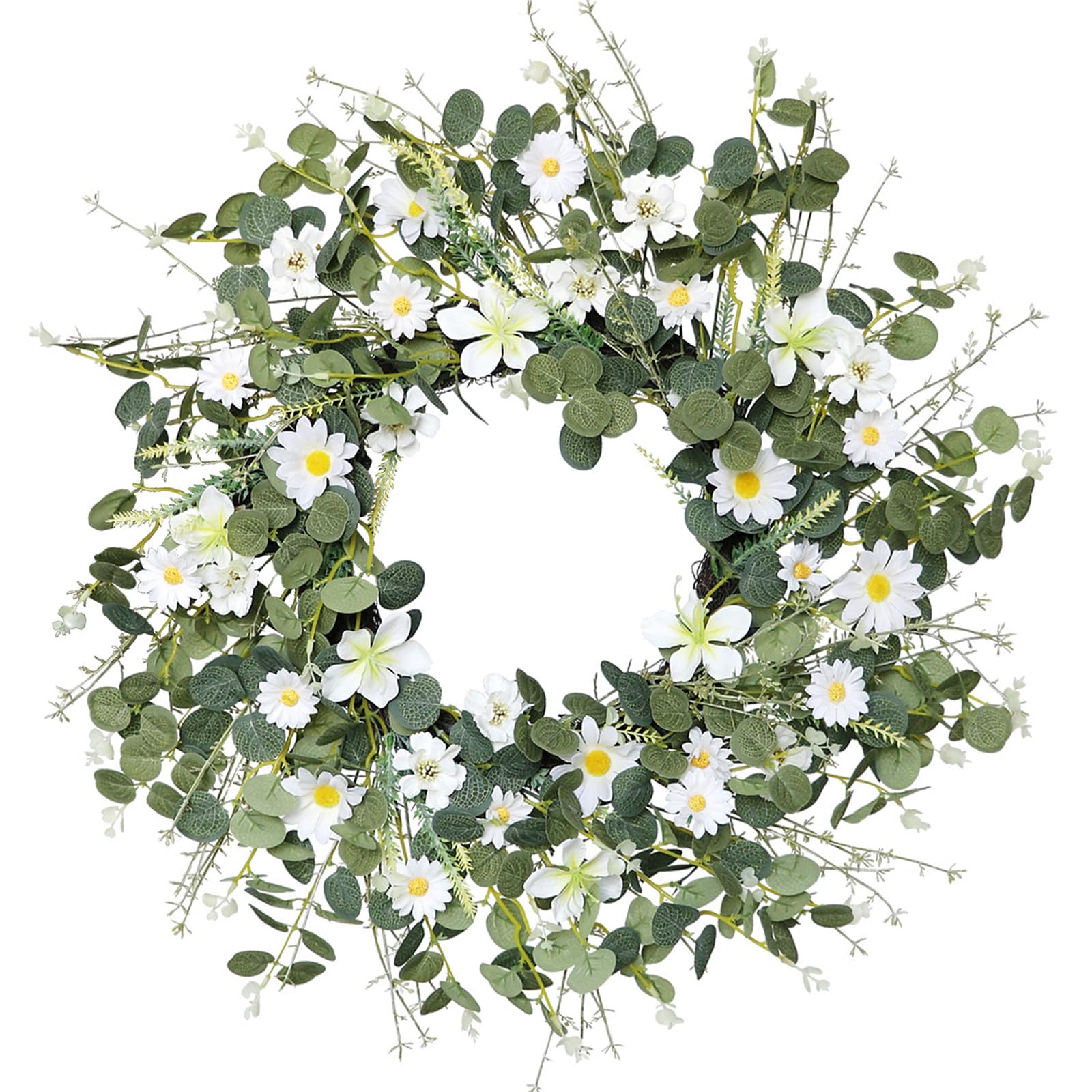 Couronne de fleurs en soie marguerites decoration chaleureuse pour fete et maison