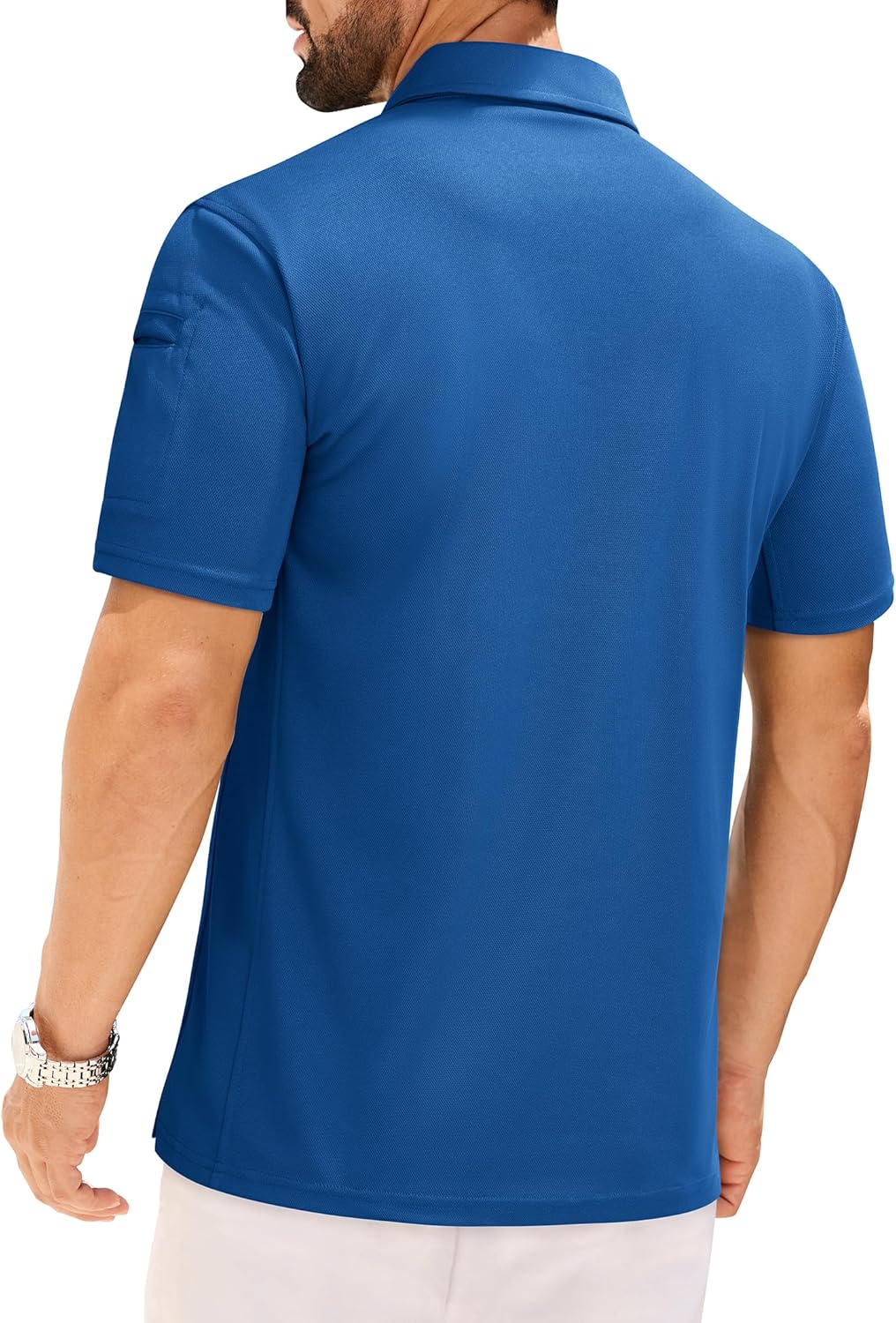 Alimens & Gentle Mens Polo Shirt Short Sleeve Tactical Dry Fit Golf Shirts Stretch Work Collared Tops Outdoor Sport Tennis - Image 7