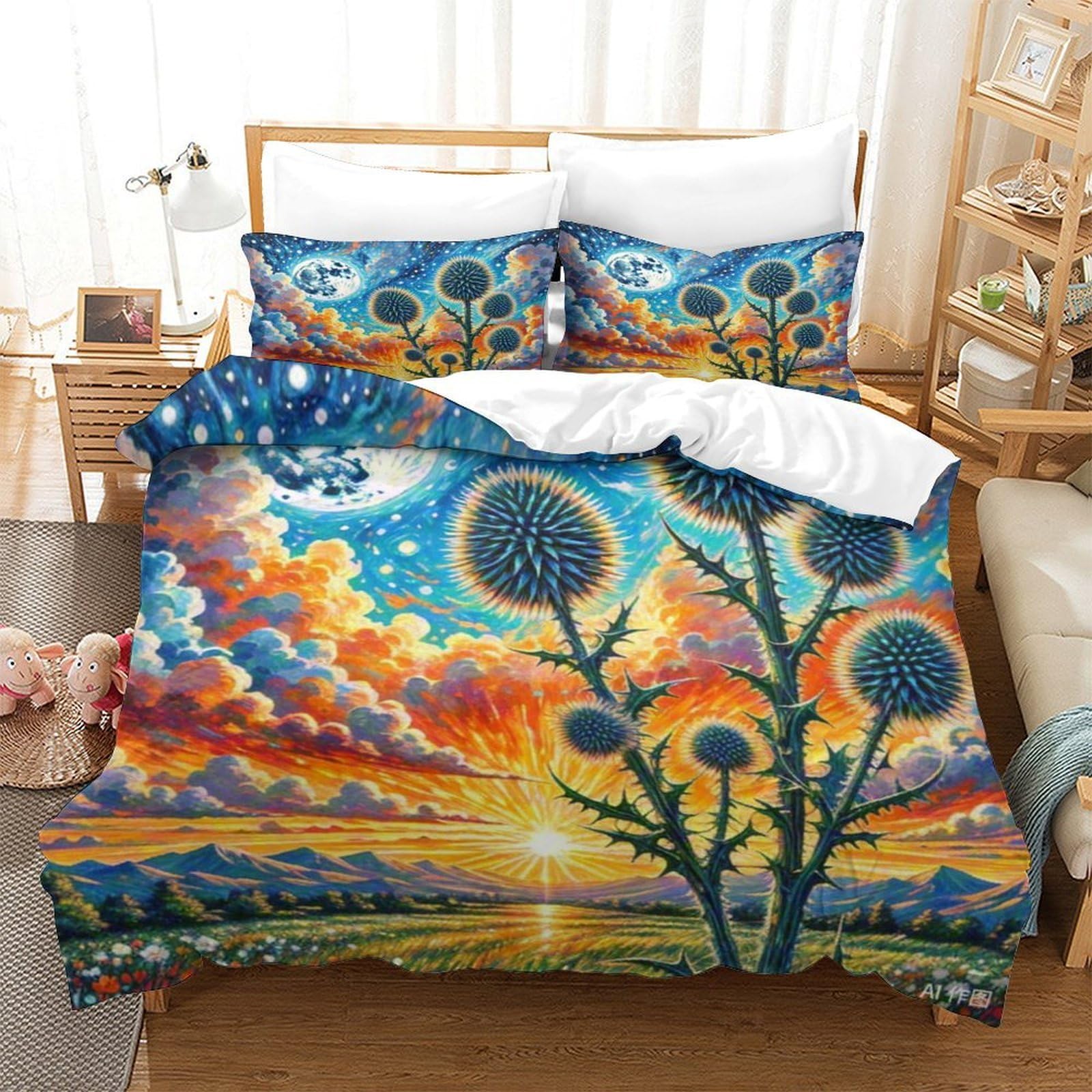 Parure de lit microfibre 140x200 pour enfant avec fermeture éclair