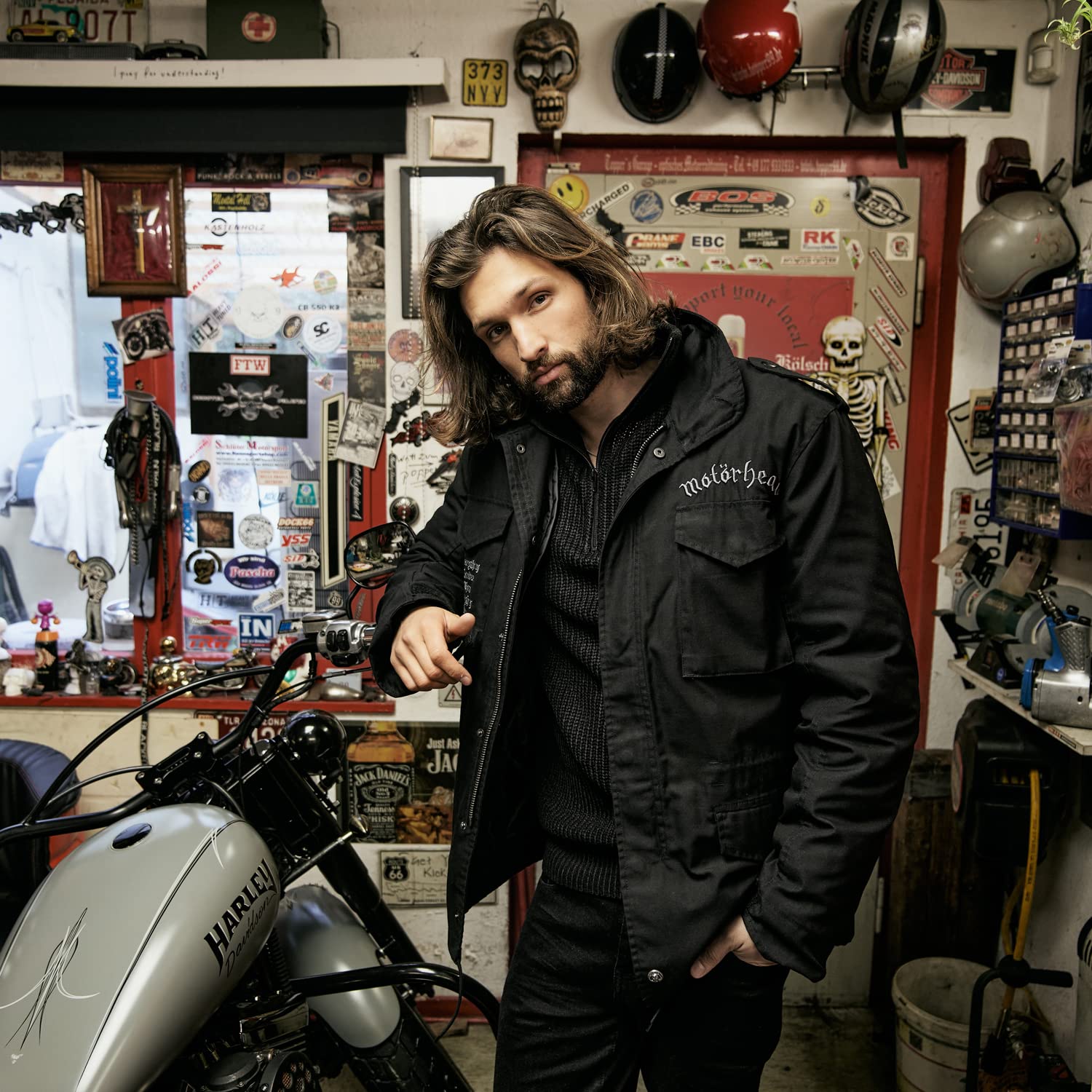Brandit Motörhead M65 Classic Jacket, Farbe: black, Größen: S bis 7XL
