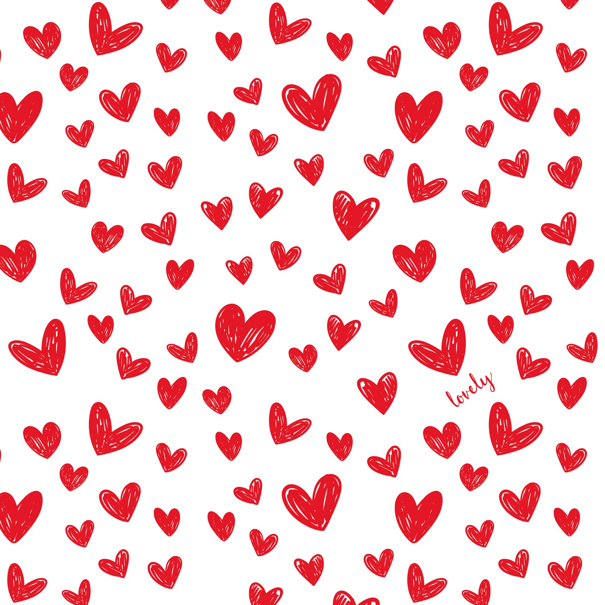 Anniversary House Tiflair Valentines Heart Lunch Napkins 3 ply, Pack of 20, for Table Decoration and decoupage, 33 x 33cm, Disposable Paper Napkins, Hearts, Love, PJ377166