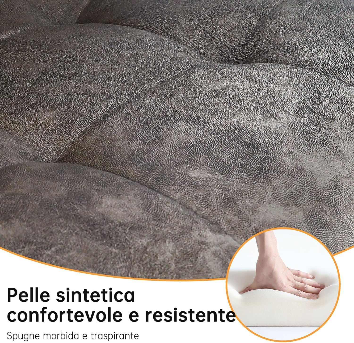 LEWE Sedie Sala da Pranzo set da 4, Sedia da Cucina con Struttura in Metallo, Sedia da Soggiorno Imbottita con Seduta in Tessuto Tecnico, per Sala da Pranzo, Soggiorno, Cucina, Camera da Letto