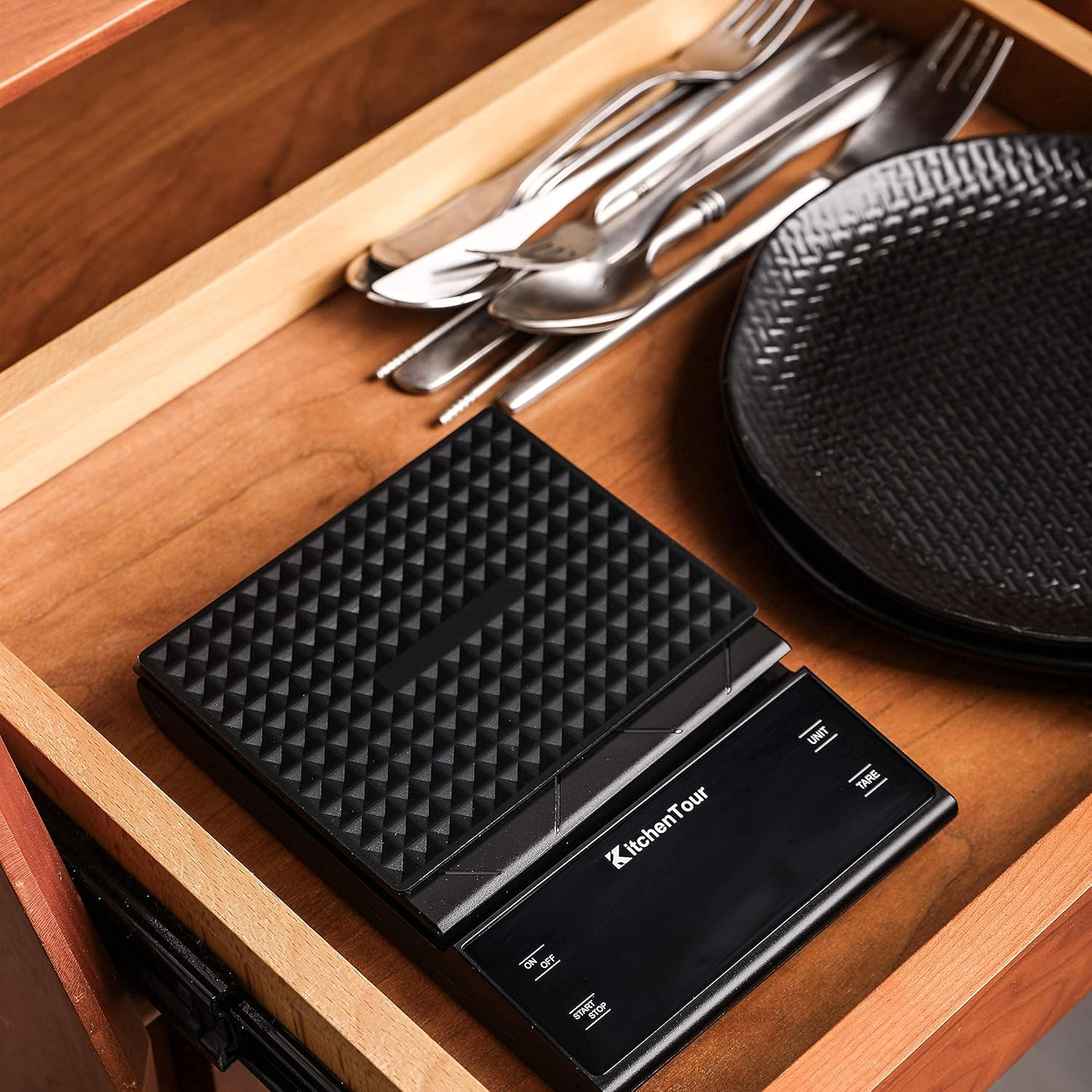 KitchenTour Coffee Scale with Timer for Brew Artisanal Java - Pour Over Scale for Slow Drip and French Press Coffee - Multifunction Kitchen Food Scale with Grams and oz