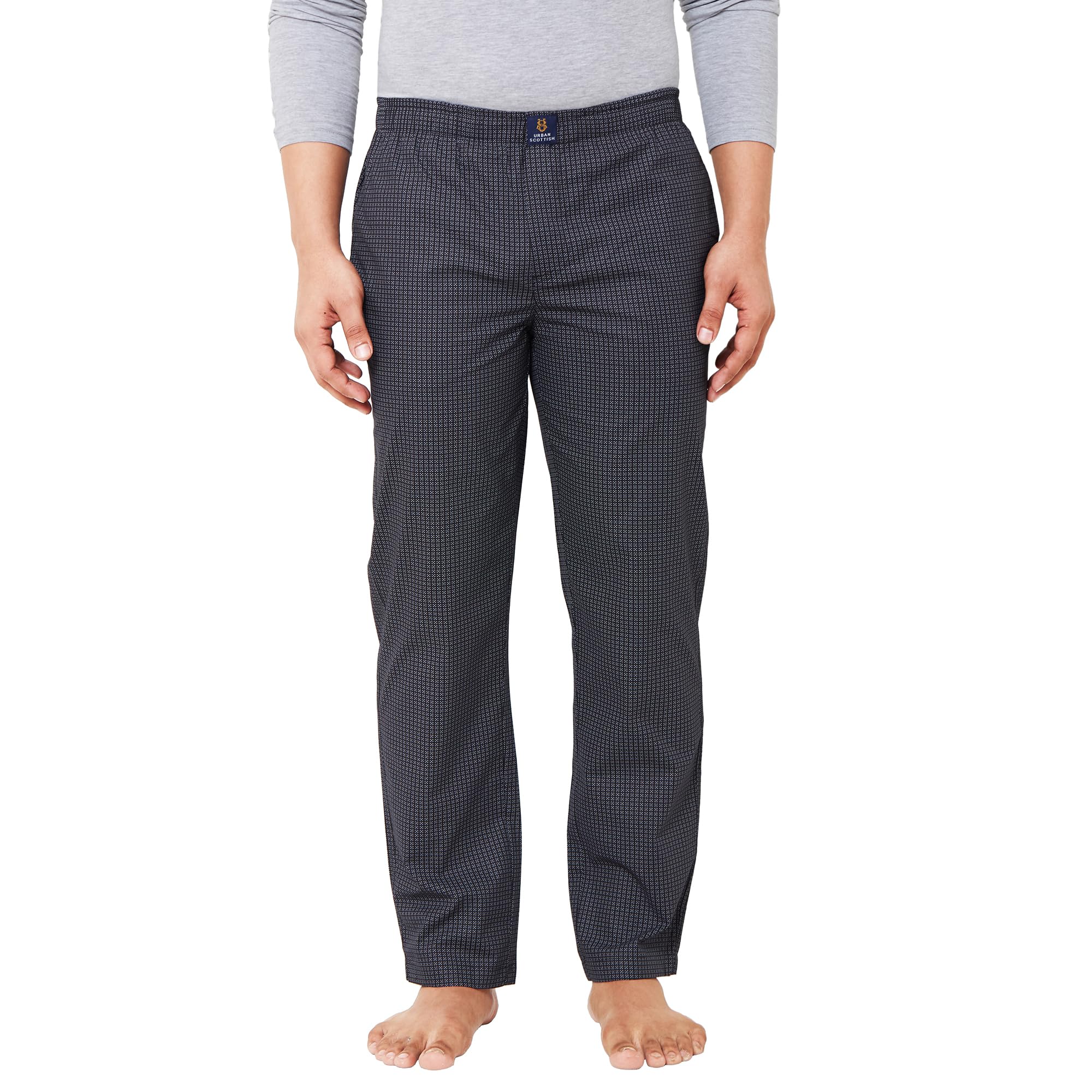 Urban Scottish 100% Cotton Comfortable Men's Lounge Pants Leisure-Wear with an Elastic Waist-Band and Regular Fit -Machine Washable Stay at Home Pyjama - Expert Featuring A Plush to The Touch Feel
