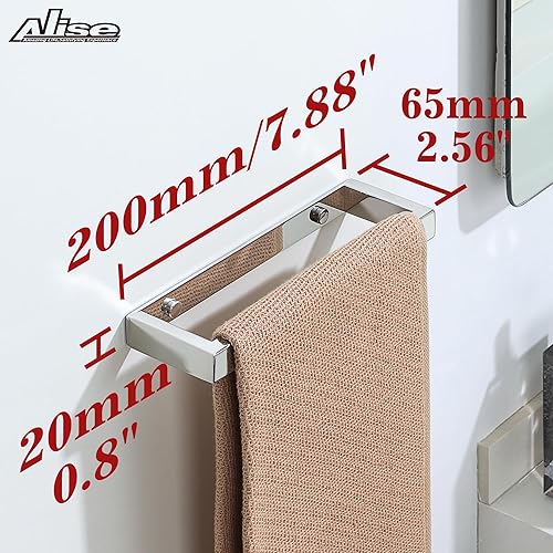Vista 21 de Alise Toallero de baño, soporte de pared para toallas de baño, toallero para baño, toallero de acero inoxidable SUS304 de 8 pulgadas, negro mate