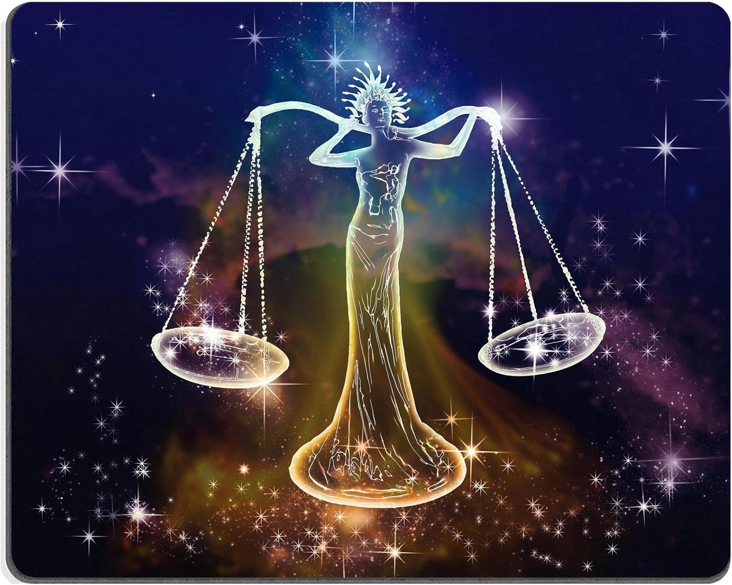 Mouse Pad Natural Rubber Mousepad IMAGE ID: 20428907 September October are The months of The zodiac sign of The balance Libra is Space attribute of justice balance and equilibrium Air artistic