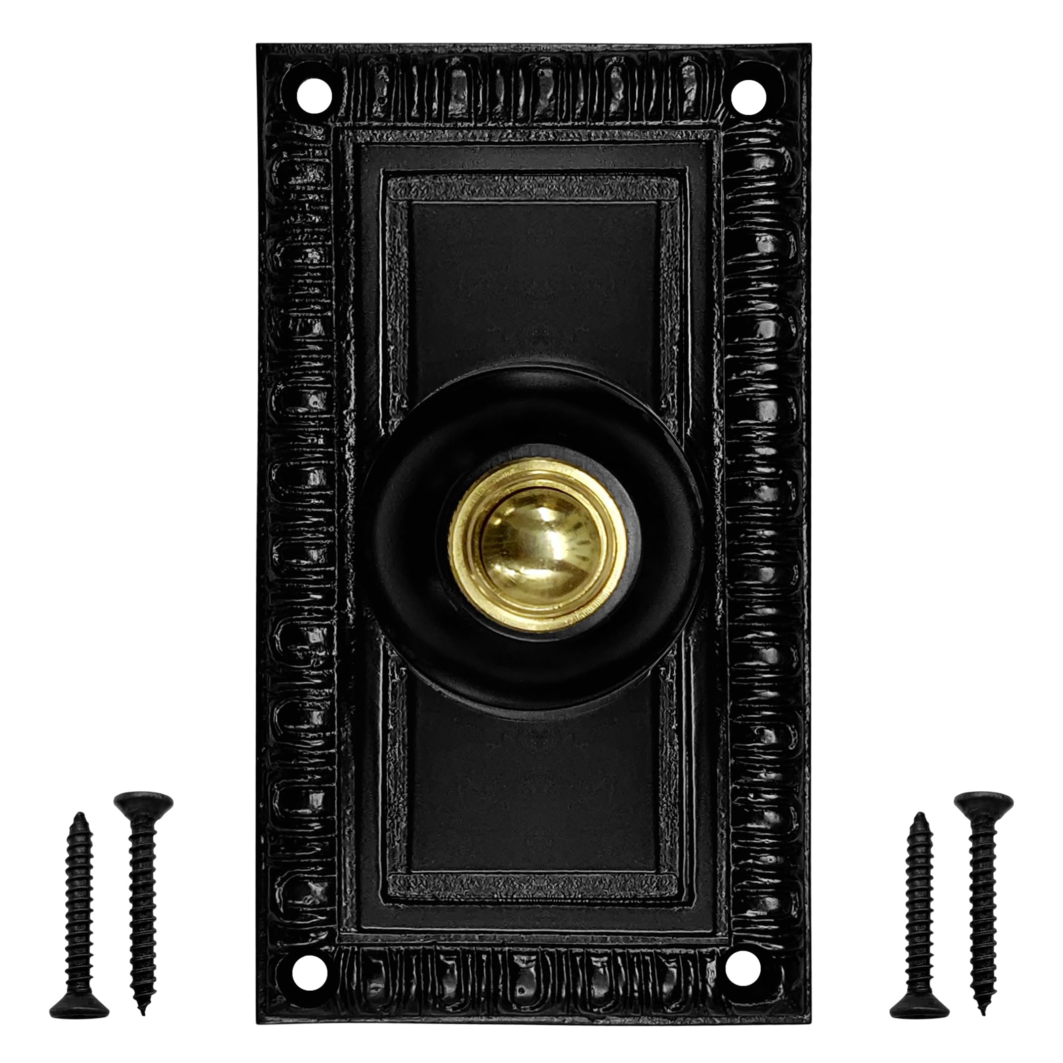Door Bell Button – Bell Push Button – Doorbell Chime Wired - Doorbell Button Wired – Door Bell Ringer Button – Doorbell Button Replacement – Wired Doorbell Button - Antique Black Finish
