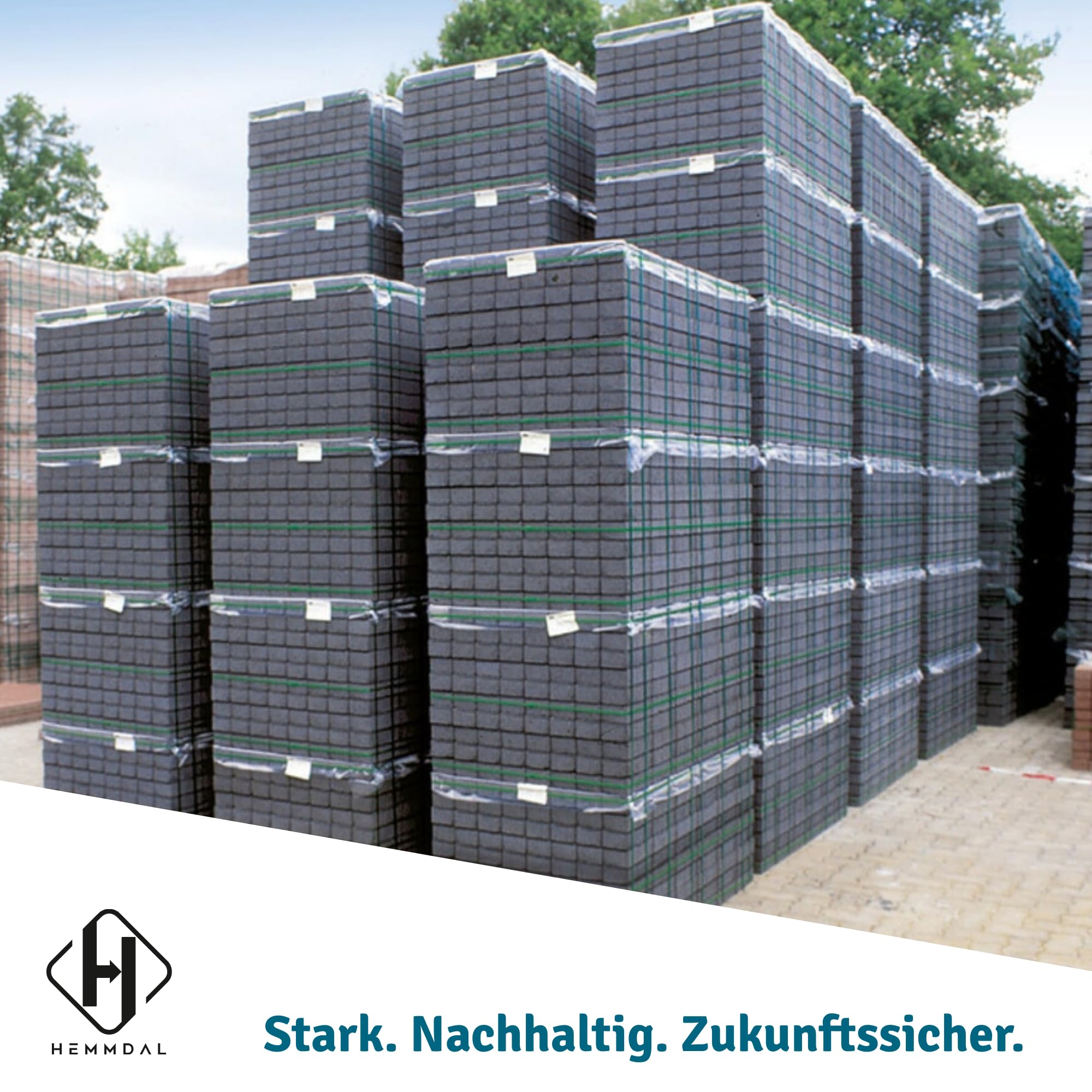 HEMMDAL Umreifungsband aus PET | 15 mm x 1.300 m | 0,89 mm Stärke | 4.600 N Bruchlast | 100% recyclingfähig | grün | gewaffelt/geprägt | für alle Umreifungsgeräte | Made in Germany