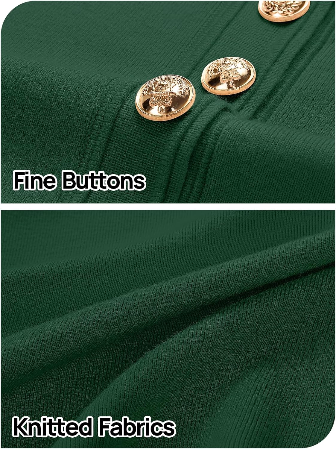 MEROKEETY Women's Summer Bodycon Sweater Dress Business Casual Outfis Short Sleeve Knit Button Formal Elegant Work Dress