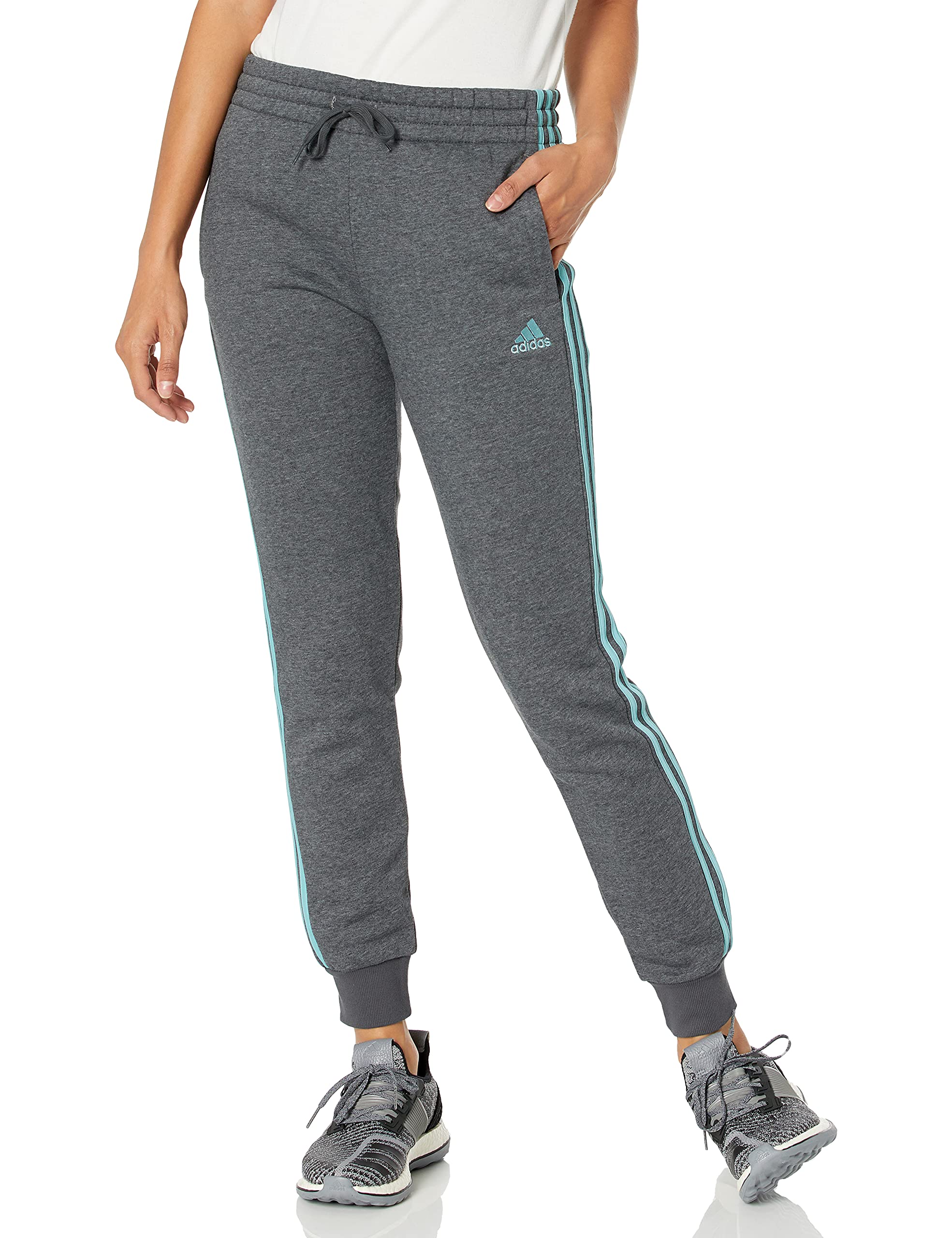 adidas Women's Essentials Fleece 3-Stripes Pants