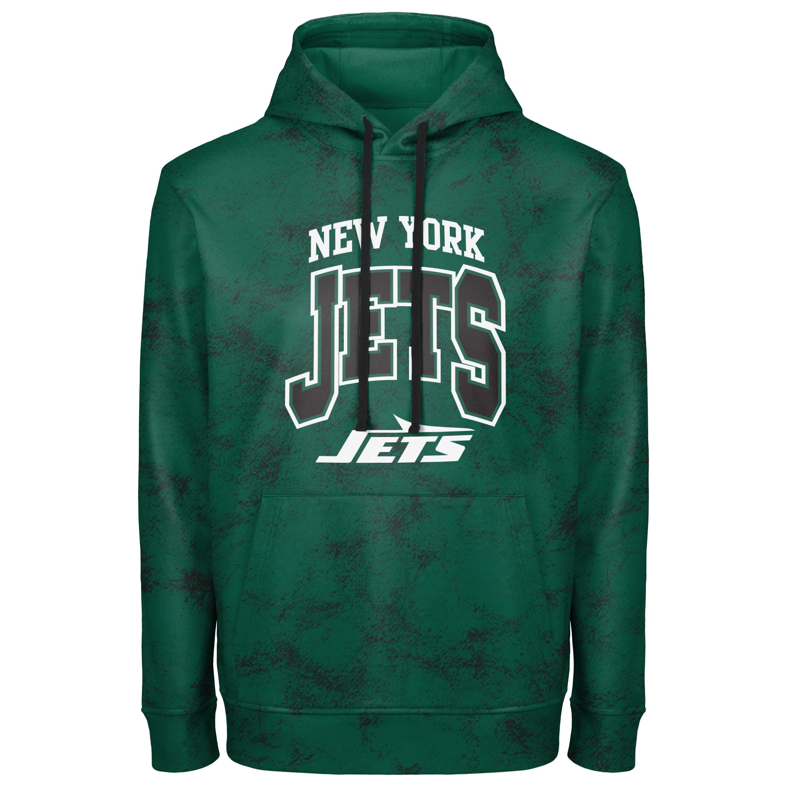 FOCO NFL Men's Officially Licensed Big Logo Wordmark Camo Performance Game Day Team Color Pullover Sweatshirt Hoodie, New York Jets - Green, X-Large
