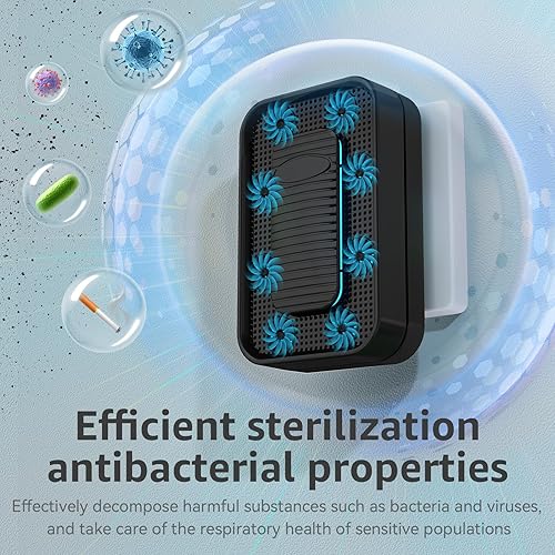 Miniatura 5 de Ionizadores de aire para el hogar (paquete de 3), purificador de aire enchufable mejorado, purificador de iones negativos, ambientador para