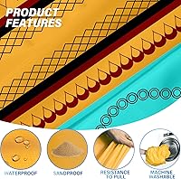 Vista 119 de Beach Blanket Oversized Extra Large 78" X 81",Waterproof Sandproof Beach Blanket 1-7 Adults Lightweight Durable for Travel Camping Hiking Picnic