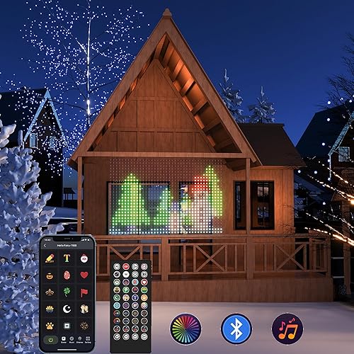 Miniatura 2 de ONO - Cortina de luces de hadas para dormitorio, 540 LED RGBIC de 6.88 x 5 pies, tira de luces parpadeantes, aplicación de control remoto, cambio de