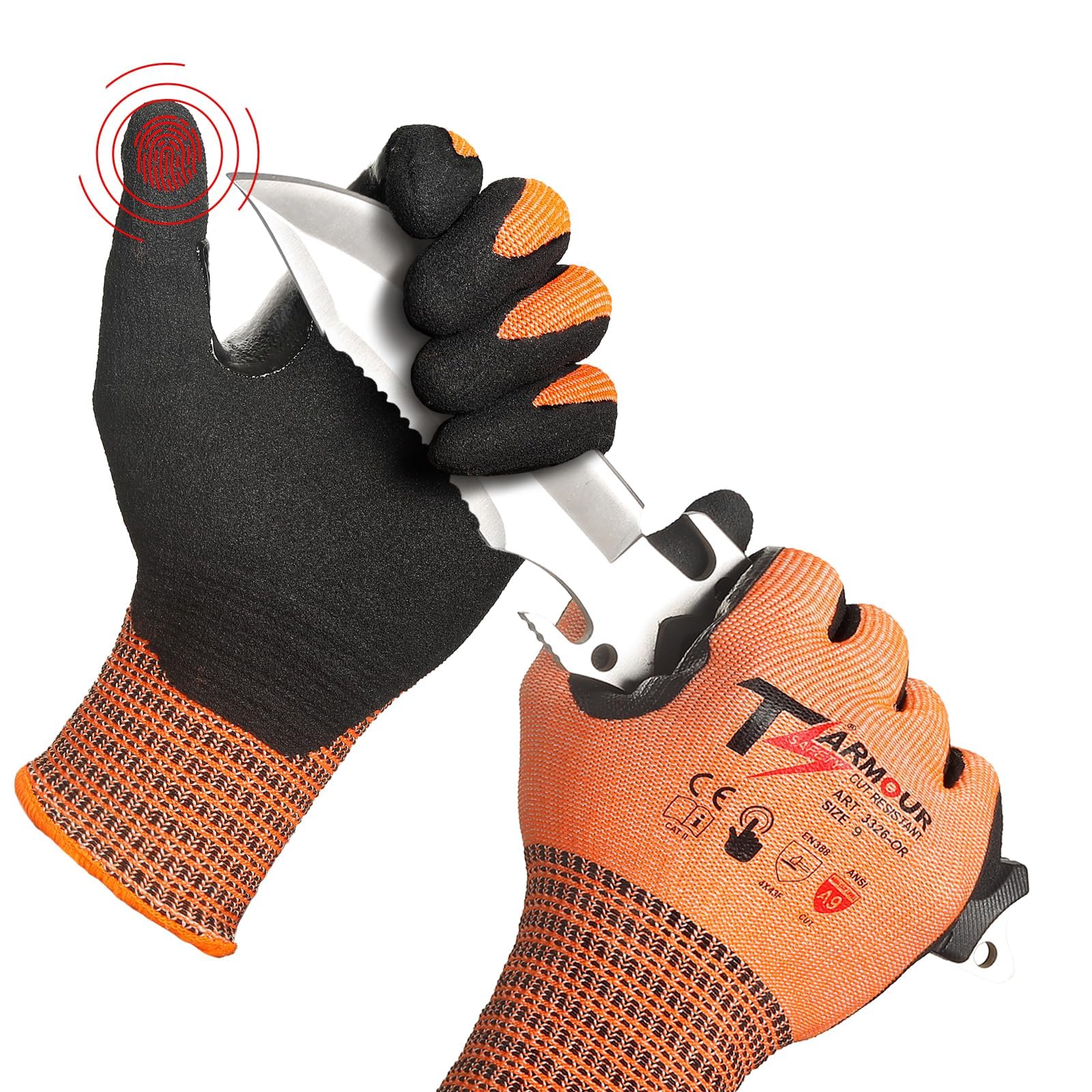Highest Level Cut Resistant Gloves, ANSI A9 Cut Proof Work Gloves