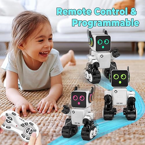 Miniatura 3 de okk Juguetes robot para niños, robot de control remoto y aplicación, juguetes interactivos programables con banco de monedas, robot educativo
