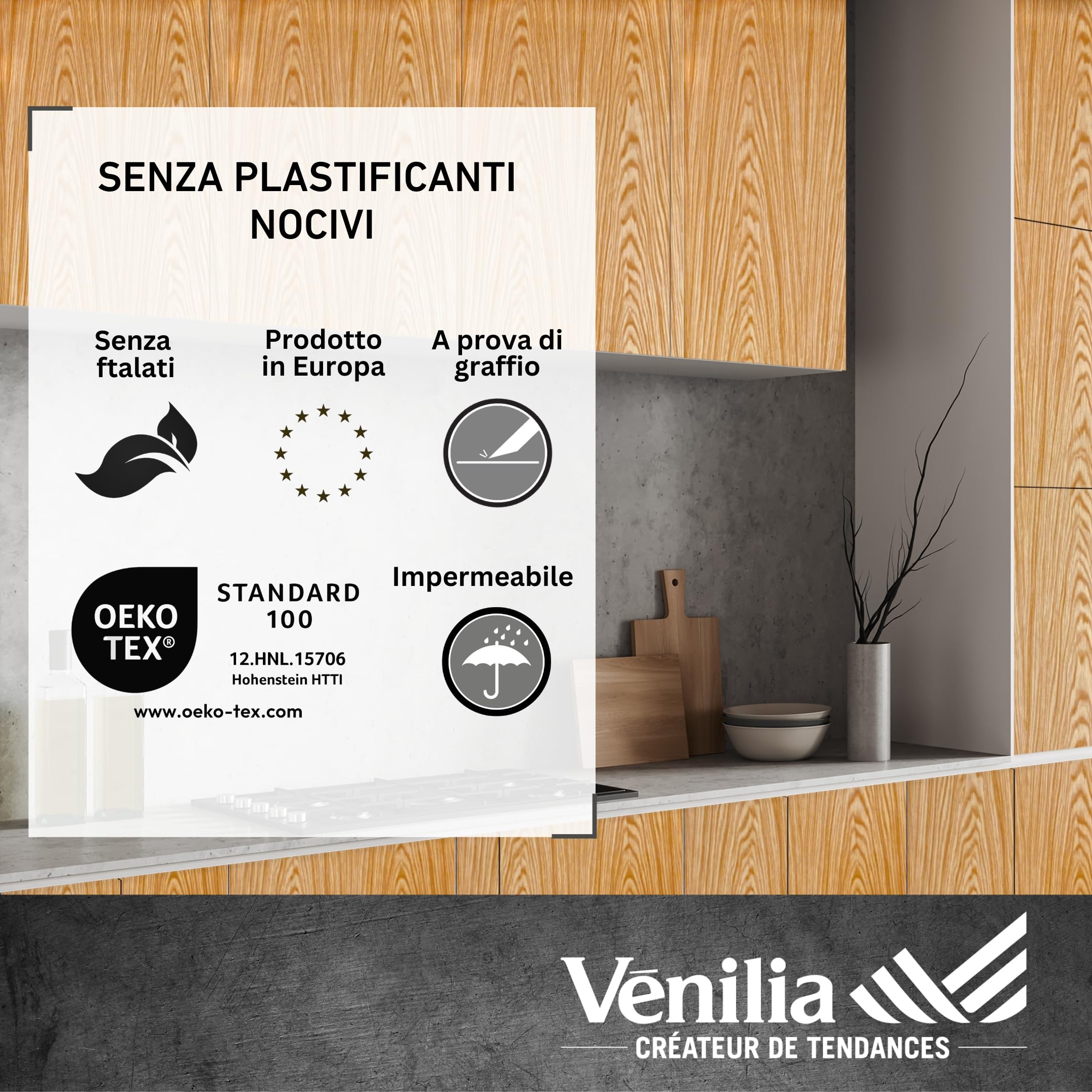 CiCiwind 60 Cm X 500 Cm, Pellicola Adesiva Marrone, Legno Di - Foto 4