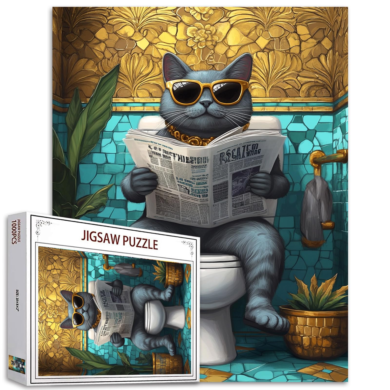 Jigsaw Puzzles-Toilet Animal-Whoops Decor