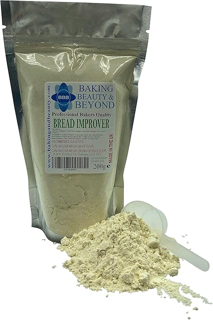 Bread Improver Powder - Dough Improver for Bread - Professional Dough Enhancer for Bread - All Grain Dough Conditioner Strengthens Gluten and Starch - to Improve Texture of All Flours (200g)