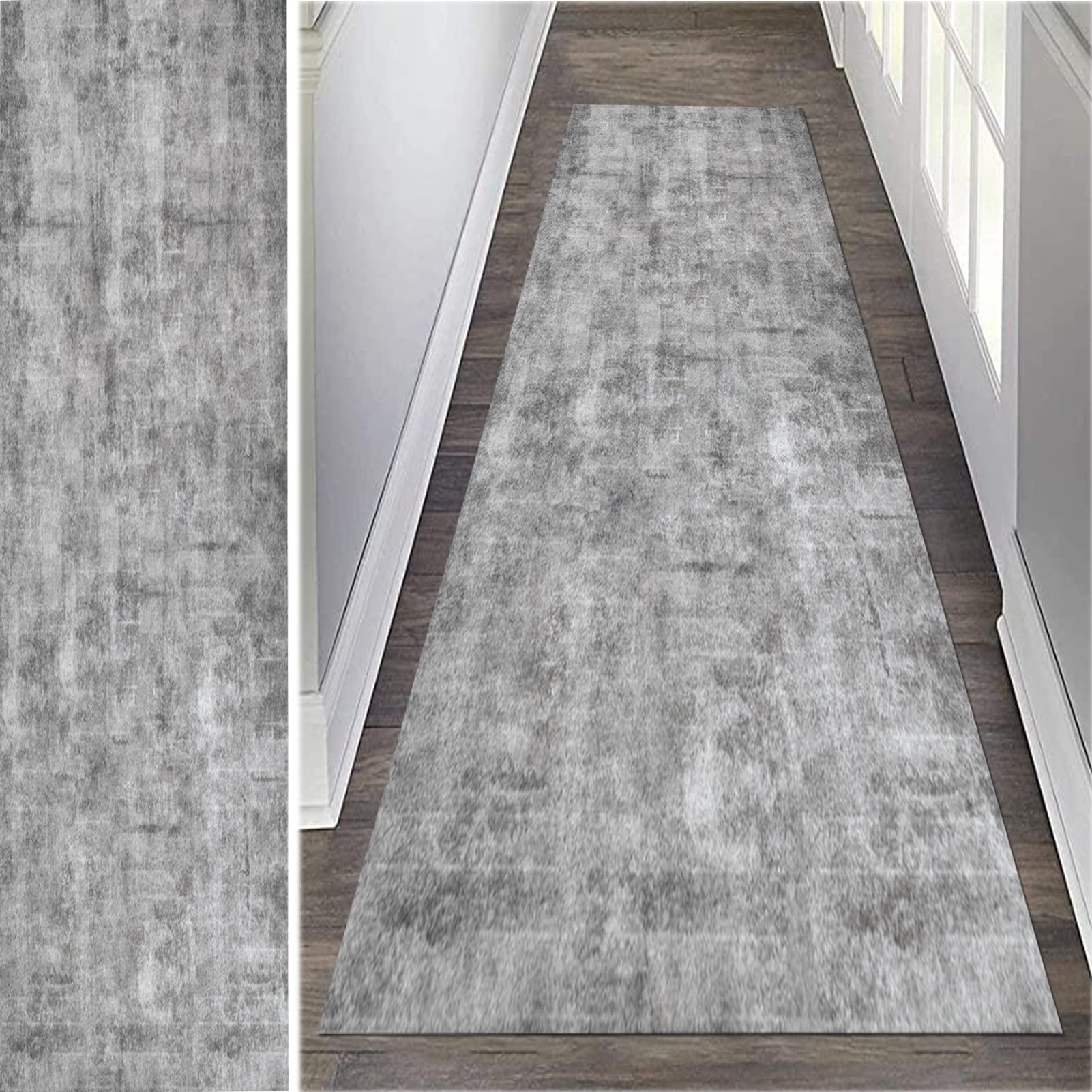 Extra lange gang loper tapijt, moderne zachte tapijten loper voor thuis keuken trappen entree, wasbare tapijt loper vloermatten woondecoratie, grijs/blauw (Size : 120x300cm