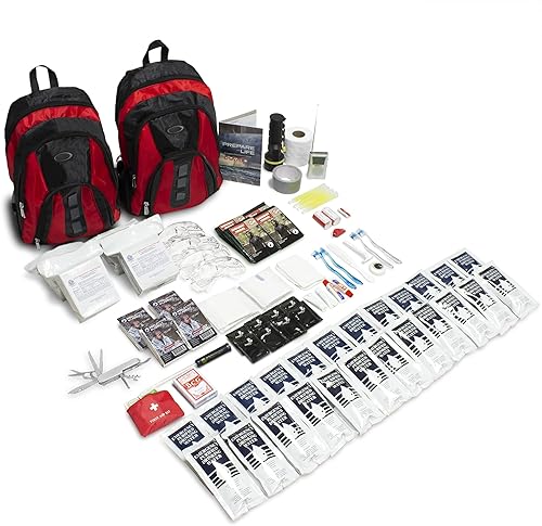 Emergency Zone - Kit esencial completo de supervivencia de 72 horas, prepara a tu familia para huracanes, temblores, inundaciones. Bolso de