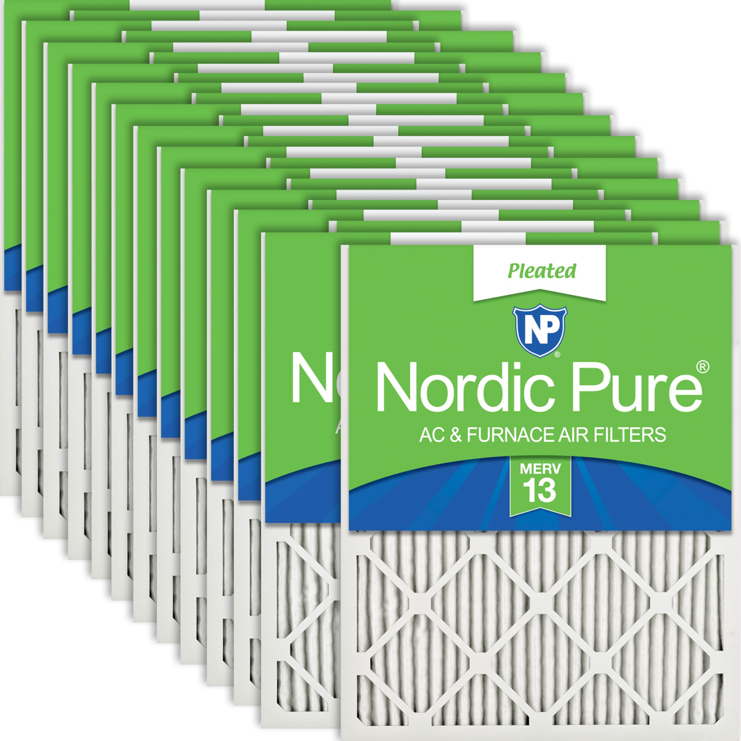 Nordic Pure 10x20x1 Pleated MERV 13 Air Filters 24 Pack