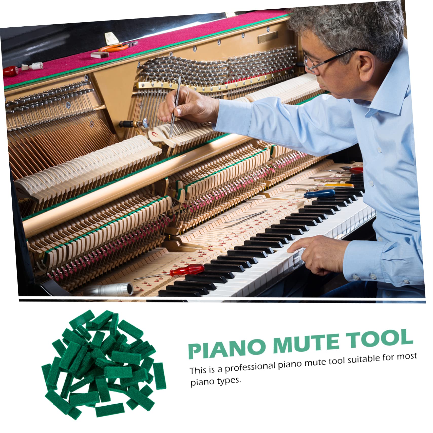 ibasenice 150pezzi Strumenti Per Accordatura Pianoforte Con Feltro Strisce Di Temperamento e Mute Per Pianisti Professionisti e Studenti