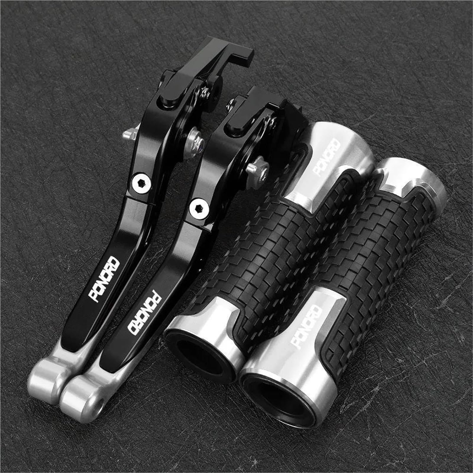GQUIKGW Replace Control Handles Motorcycle Accessories Adjustable Pivot Brake Clutch Levers for Aprilia CAPONORD ETV1000 2002-2007(Black2)