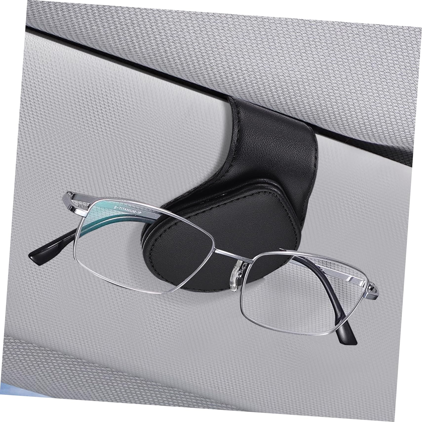 Gatuida 6stücke Magnetischer Brillenhalter Für Auto Pu Leder Sonnenbrillen Halterung Für Sonnenblende Für Brillen Visitenkarten Und Tickets