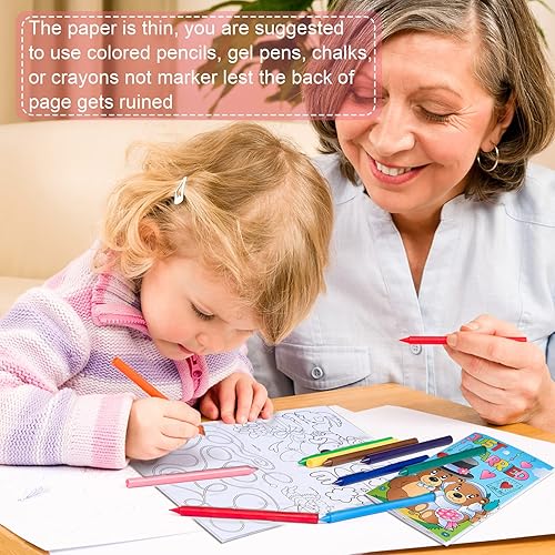 Miniatura 6 de Eersida Juego de 30 libros para colorear de boda para niños y niñas, juego de actividades de 40 páginas, kits de actividades de San Valentín, día de