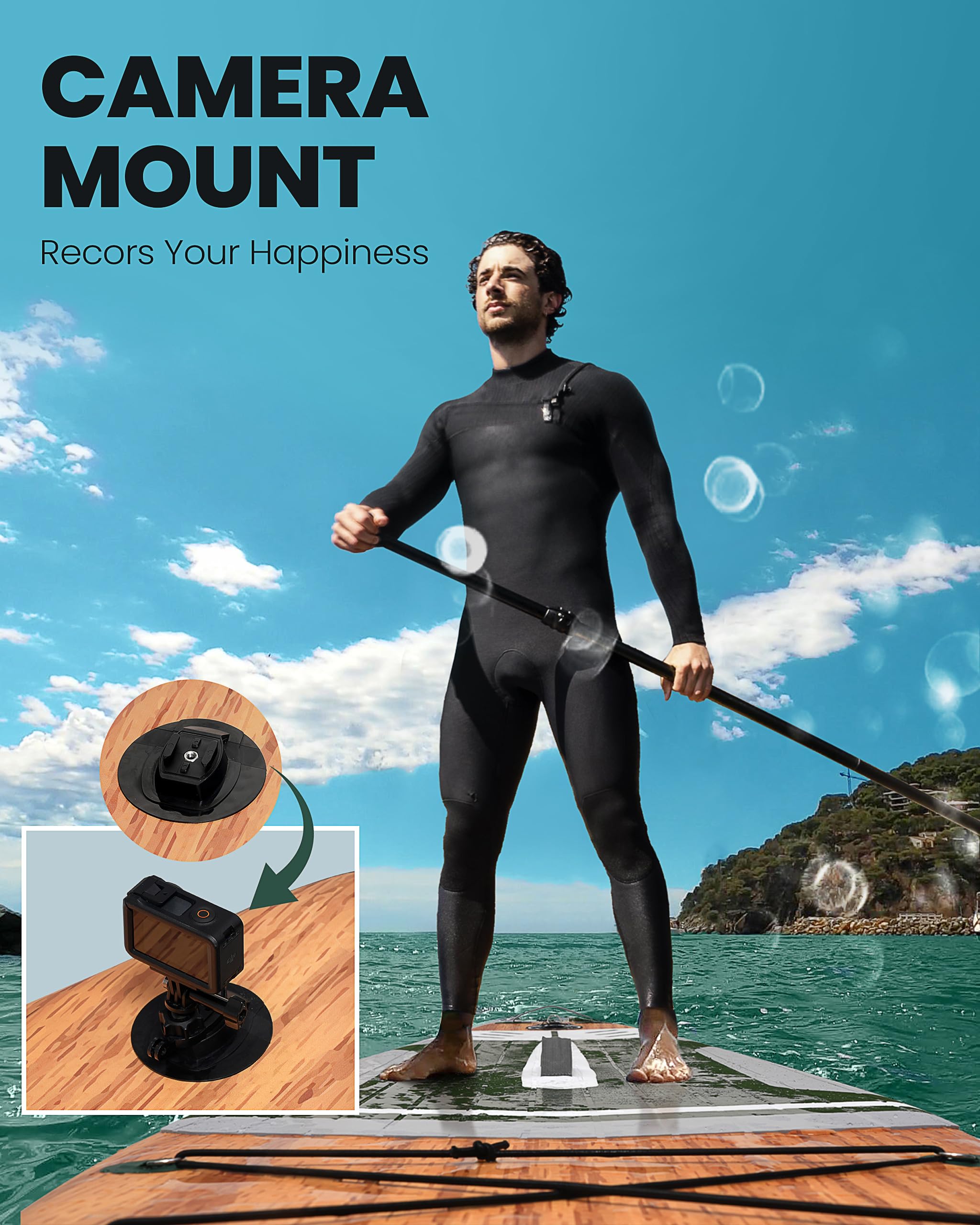 Tavola da surf gonfiabile SUP completa Paddleboard accessori pagaia regolabile, pompa, zaino da viaggio, guinzaglio, borsa impermeabile, tavola per adulti