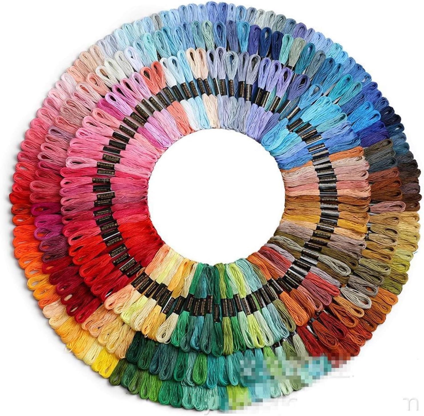 Hilo de Coser, 200 Piezas de Hilo de Color al Azar madeja Hilo de Punto de Cruz DIY línea de Seda Hilos de Rama Hilo Similar Hilo de Bordar (Color : Random Color 200 PCS)