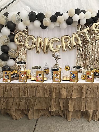 Vista 5 de Threetols 12 bolsas de regalo de graduación 2025, bolsas de regalo de fiesta de graduación de clase 2025, bolsas de felicitaciones de graduación