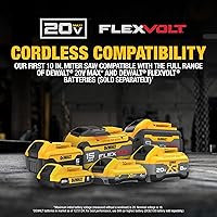 Vista 6 de DEWALT Sierra ingletadora fija de doble bisel de 20V MAX XR de 10 pulgadas (solo herramienta) (DCS714B)