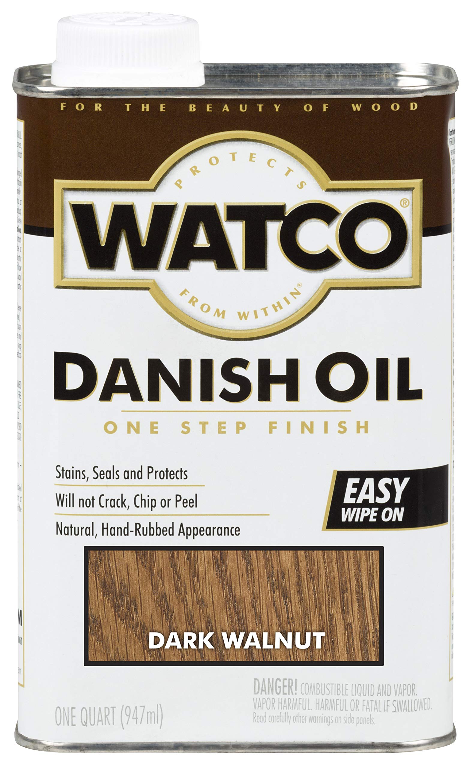 Rust-Oleum Rust OlEUm 65841 Watco Danish Oil Finish, Dark Walnut