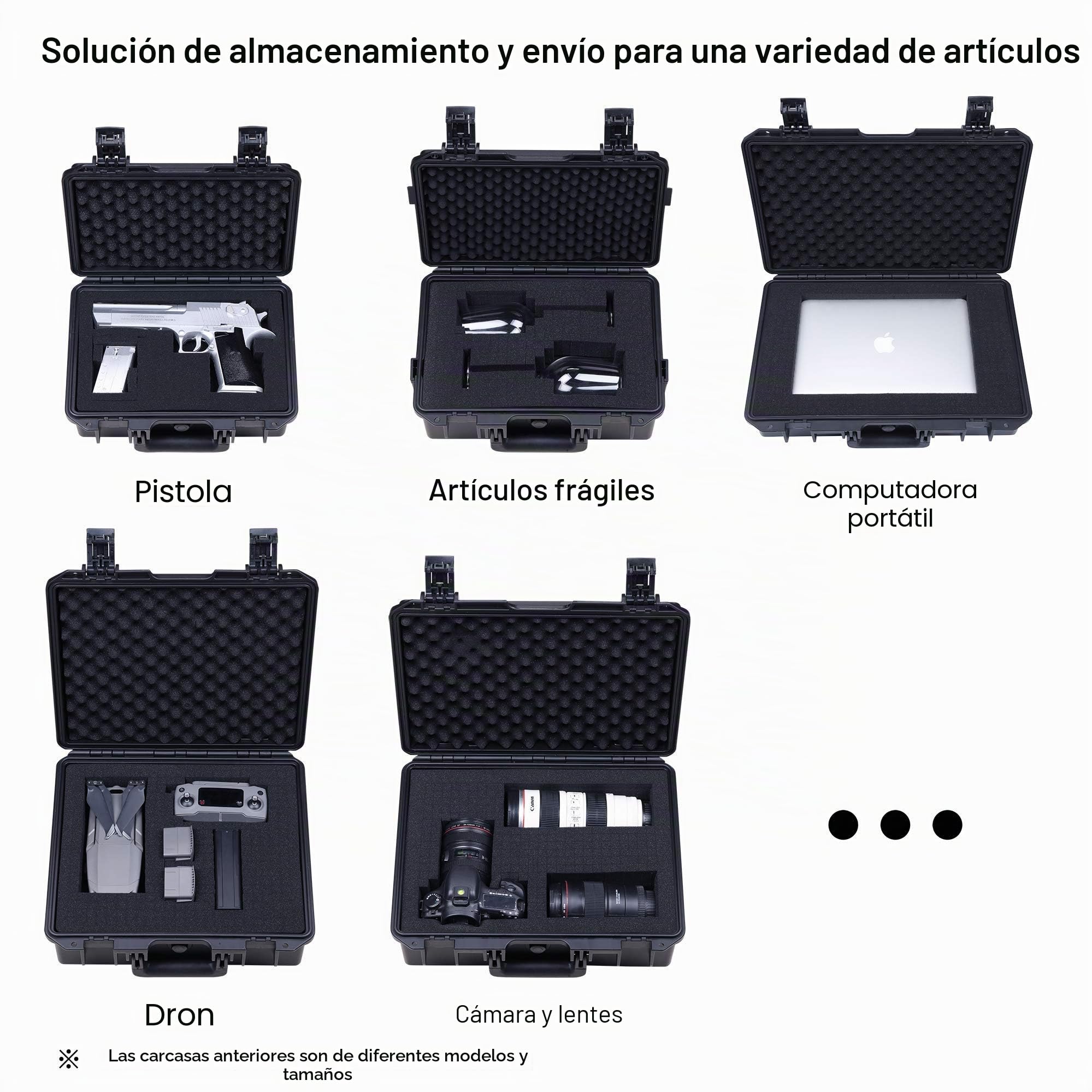 Lykus HC-3810 Maletín Estuche Case Impermeable con Espuma, Tamaño Interior 38x28x13.5 cm, Adecuada para cámara réflex, dron pequeño, videocámara, cámara de acción y Otros