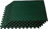 Vista 11 de We Sell Mats 3/8 Inch Thick Interlocking Foam Carpet Tiles Durable Carpet Squares Anti Fatigue Support for Home Office or Classroom Use