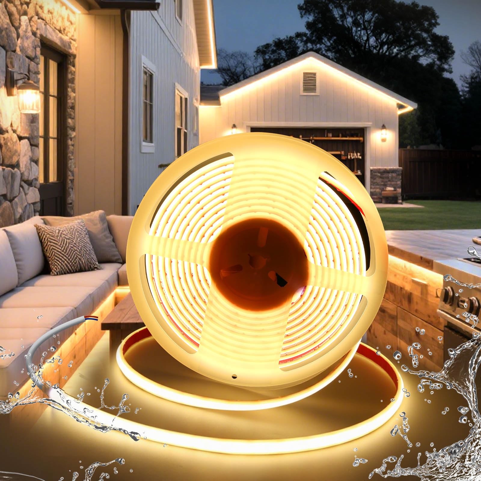 BRIMETI Striscia LED COB 24V Autoadesivo 5M Tubo Bianco Naturale - Foto 2