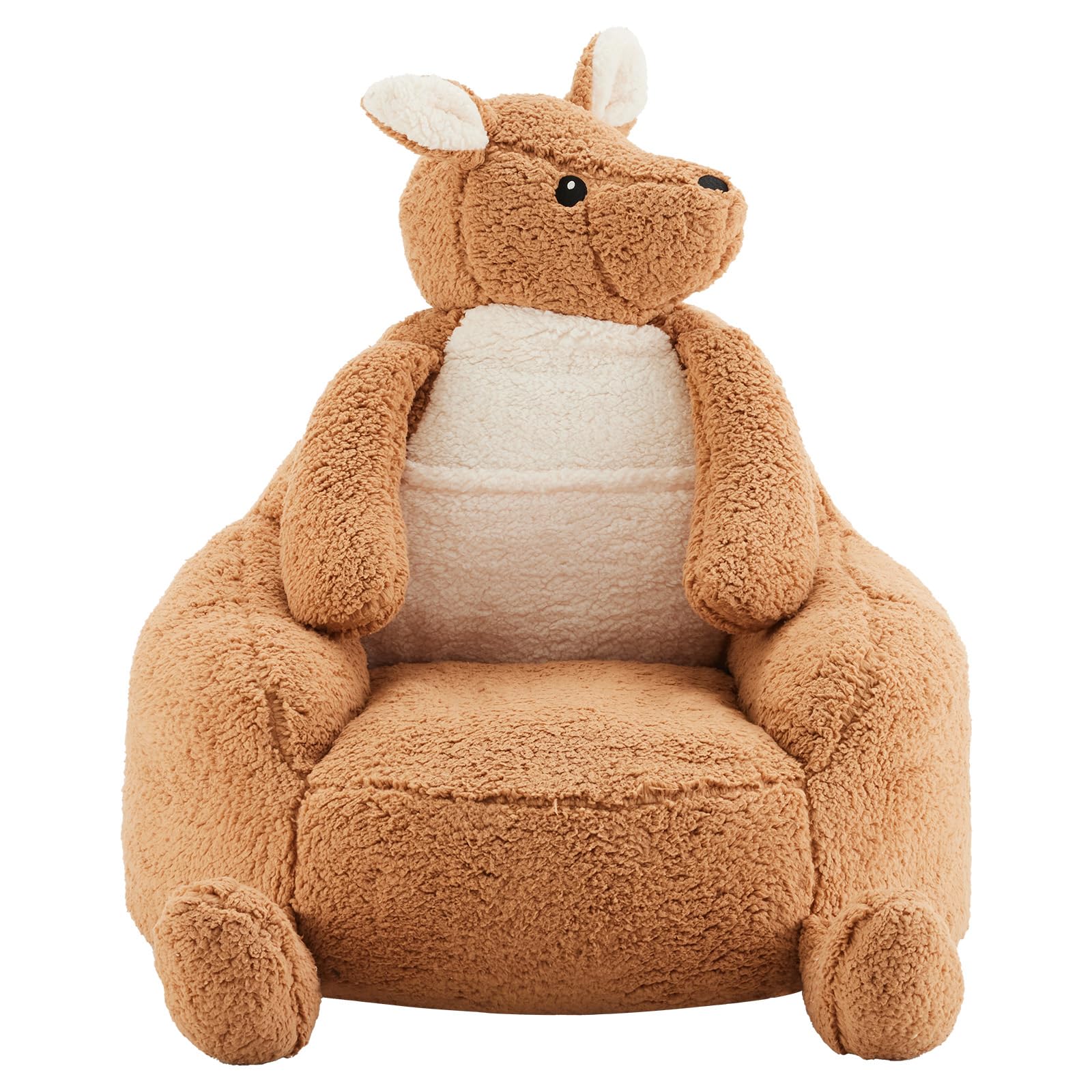 DUMOS Kids Bean Bag Chair, Stuffed Toddler Couch with Faux Rabbit Fur Cover for Teens & Kids, Comfy Lazy Sofa Chair for Reader, Living Room, Bedroom,