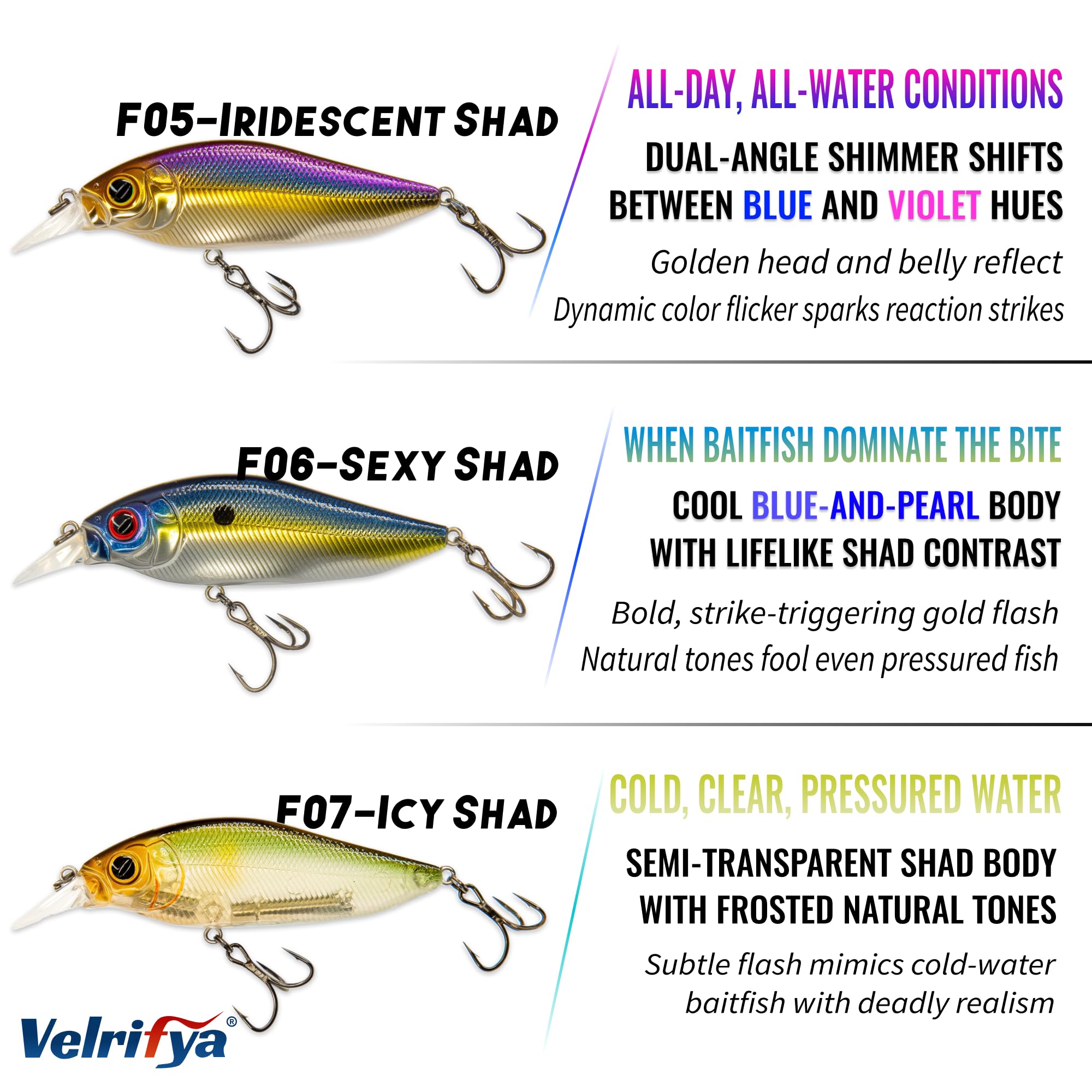 Crankbaits/Jerkbait híbridos para pesca de lubina, buceo poco profundo, para lucio, lucio, agua fría para pesca de invierno y primavera, para agua dulce y salada